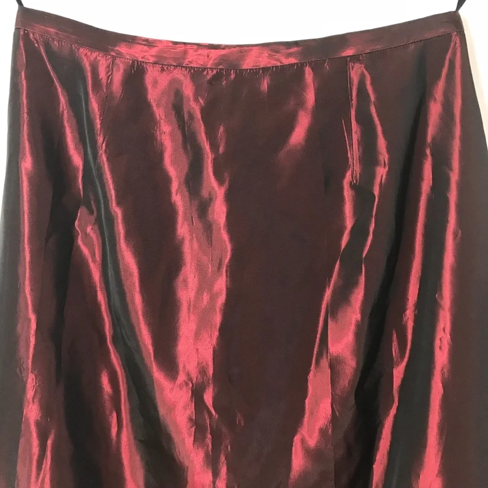 Ann Taylor semi formal Burgundy maxi skirt - Picture 2 of 7